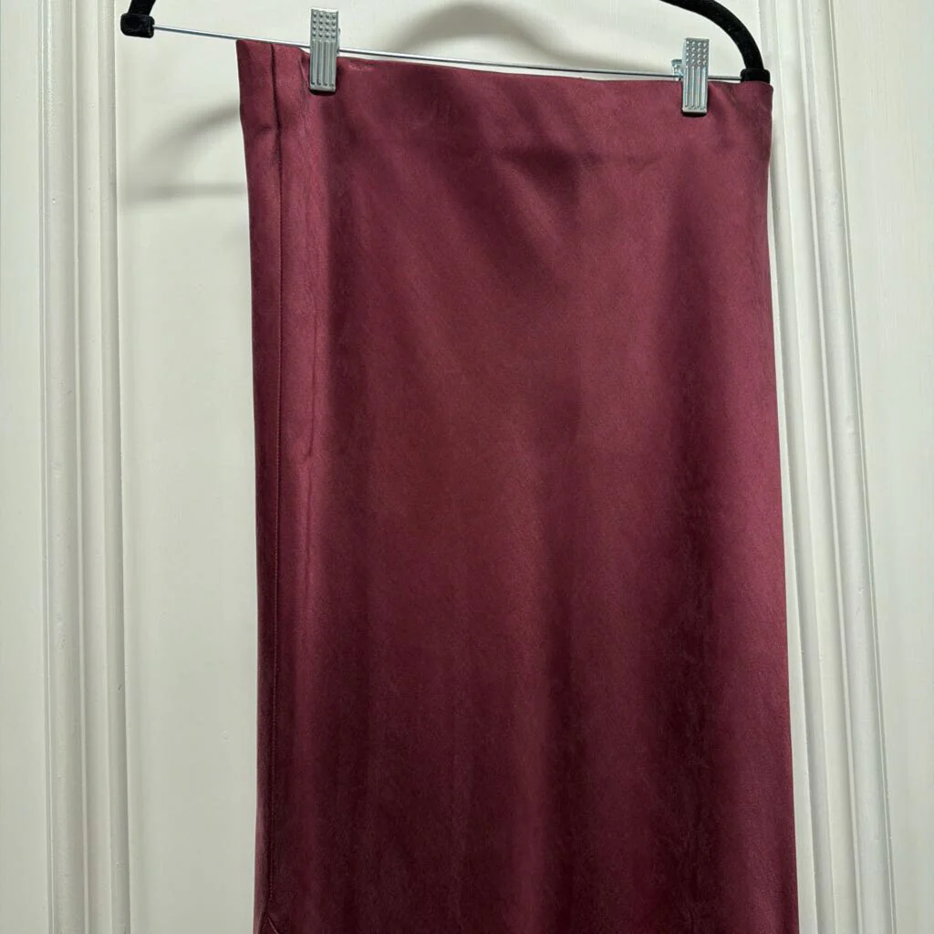 Eggplant Midi Skirt Lyocell